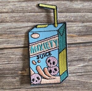 Anxiety Juice Emo Y2k Gothic Nerd Mental Health Awareness Iron on Patch